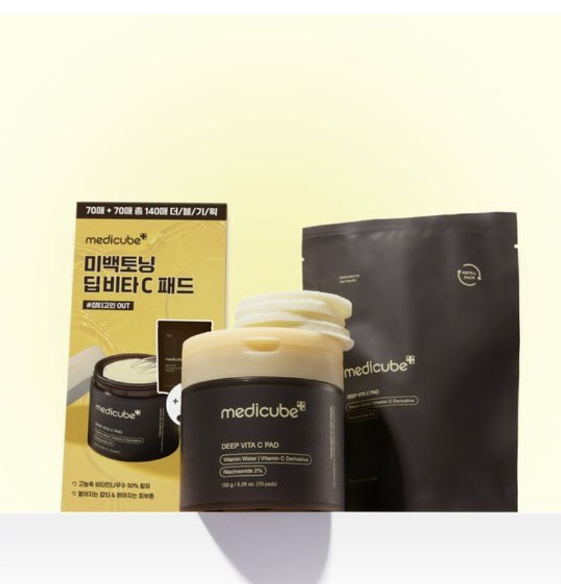 Deep Vita C Pad Refill Set (70 sheets + 70 sheets Refill)