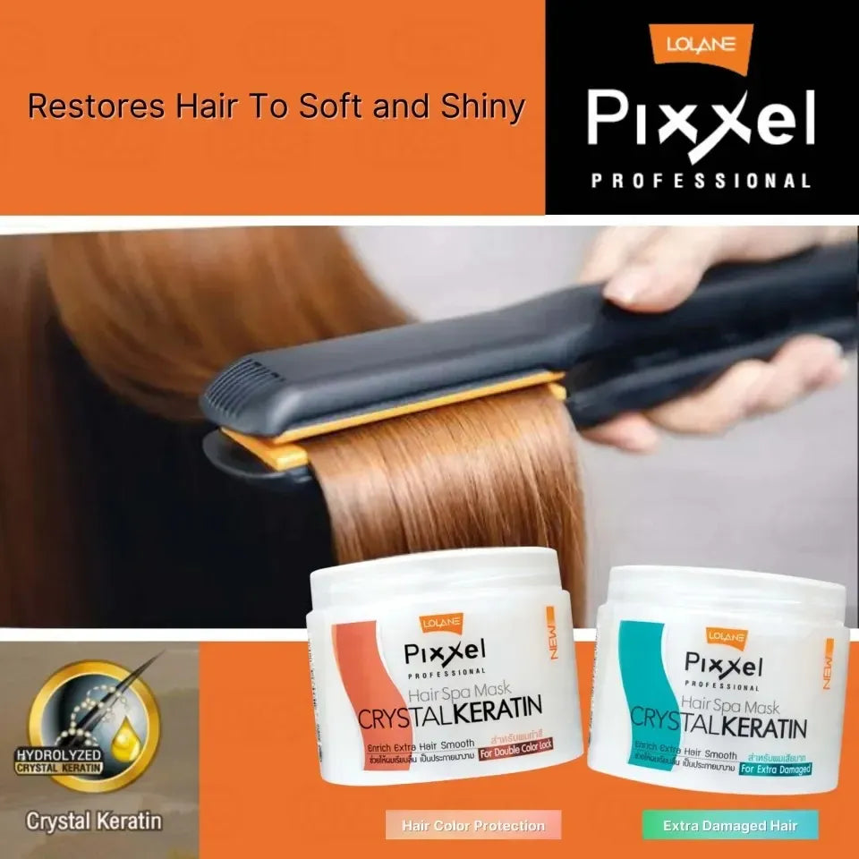 Pixxel Crystal Keratin Hair Spa Mask For Extra Damaged Hair (450g).